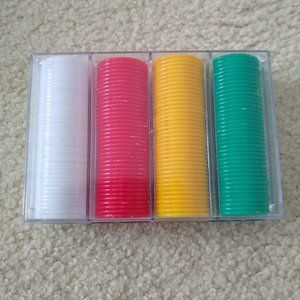 vintage 70s poker chip set in box EUC